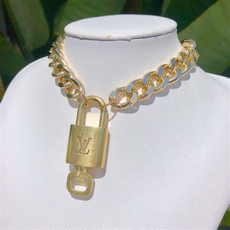 louis vuitton gold lockit necklace|louis vuitton necklace price.